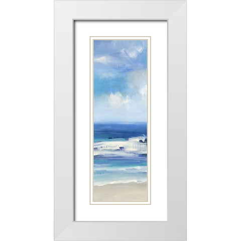 Breaking Waves II White Modern Wood Framed Art Print with Double Matting by Swatland, Sally