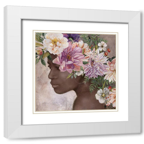 Deep In Thought II White Modern Wood Framed Art Print with Double Matting by Robinson, Carol