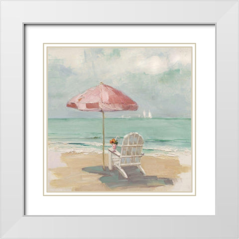 Beach Life II White Modern Wood Framed Art Print with Double Matting by Swatland, Sally