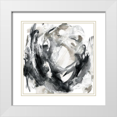 Rotation White Modern Wood Framed Art Print with Double Matting by Robinson, Carol