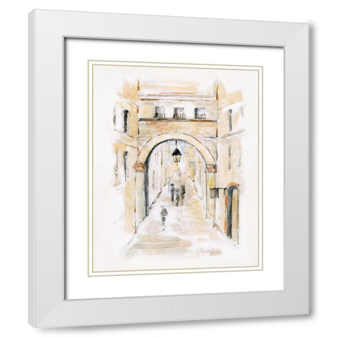 Venice Market Day I White Modern Wood Framed Art Print with Double Matting by Swatland, Sally