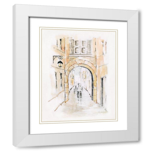 Venice Market Day II White Modern Wood Framed Art Print with Double Matting by Swatland, Sally