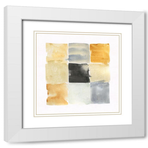 Neutral Line I White Modern Wood Framed Art Print with Double Matting by Swatland, Sally