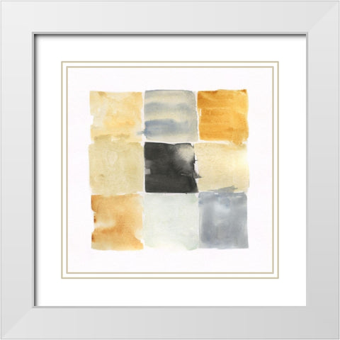 Neutral Line I White Modern Wood Framed Art Print with Double Matting by Swatland, Sally