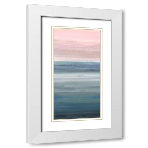 Shore Expanse I White Modern Wood Framed Art Print with Double Matting by Jill, Susan
