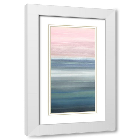 Shore Expanse III White Modern Wood Framed Art Print with Double Matting by Jill, Susan