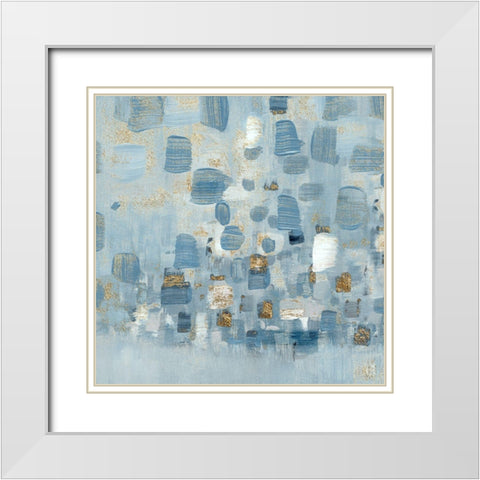 Sea Glass Reflection I White Modern Wood Framed Art Print with Double Matting by Jill, Susan
