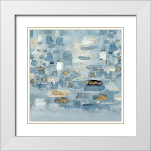 Sea Glass Reflection II White Modern Wood Framed Art Print with Double Matting by Jill, Susan