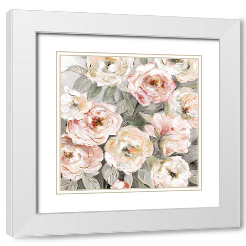 Bold Garden White Modern Wood Framed Art Print with Double Matting by Robinson, Carol