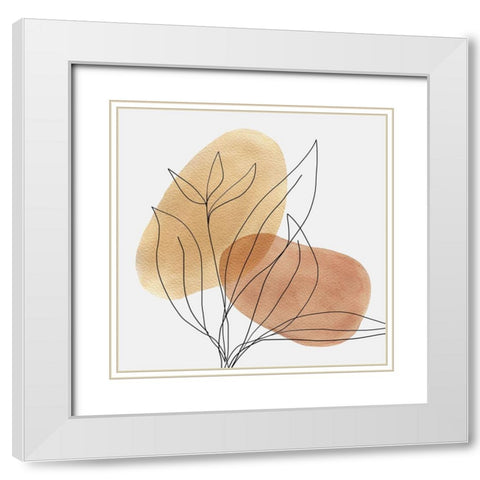 Desert Lines I White Modern Wood Framed Art Print with Double Matting by Robinson, Carol