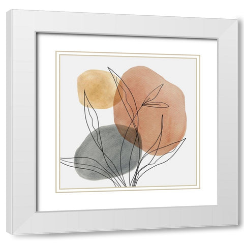 Desert Lines II White Modern Wood Framed Art Print with Double Matting by Robinson, Carol