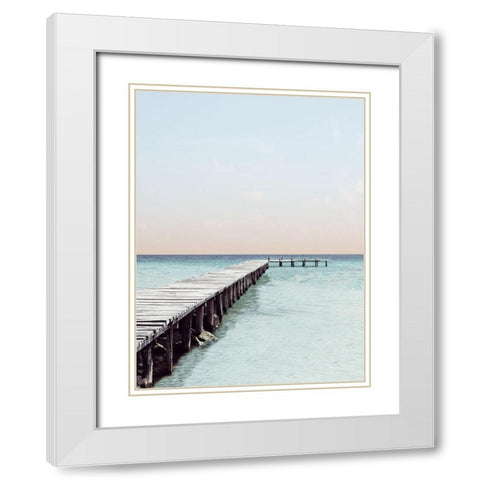 La Playa White Modern Wood Framed Art Print with Double Matting by Carpentieri, Natalie
