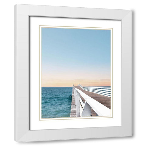 Day at the Pier White Modern Wood Framed Art Print with Double Matting by Carpentieri, Natalie