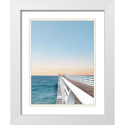 Day at the Pier White Modern Wood Framed Art Print with Double Matting by Carpentieri, Natalie