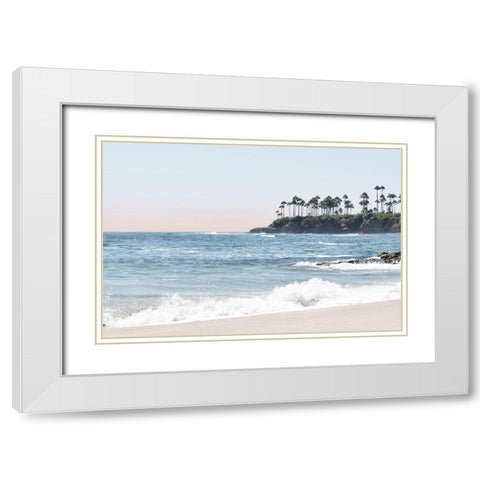 Distant Palms White Modern Wood Framed Art Print with Double Matting by Carpentieri, Natalie