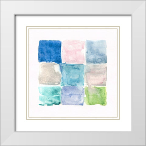 Pastel Intersection I White Modern Wood Framed Art Print with Double Matting by Swatland, Sally