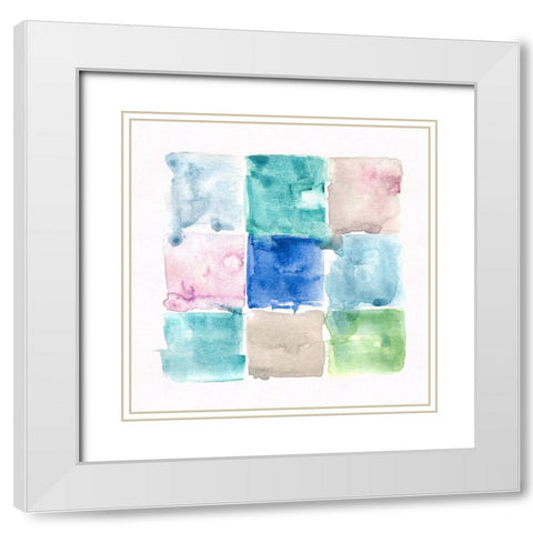 Pastel Intersection III White Modern Wood Framed Art Print with Double Matting by Swatland, Sally