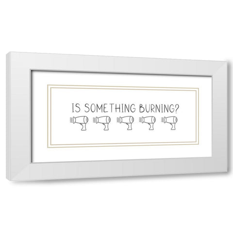 Is Something Burning? White Modern Wood Framed Art Print with Double Matting by Jill, Susan
