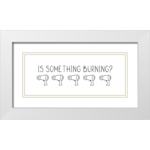 Is Something Burning? White Modern Wood Framed Art Print with Double Matting by Jill, Susan