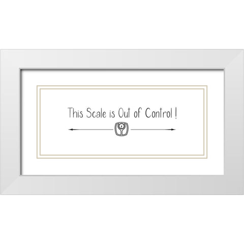This Scale White Modern Wood Framed Art Print with Double Matting by Jill, Susan