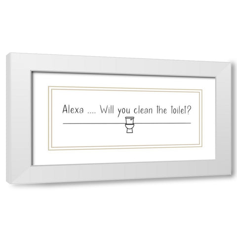 Alexa ... White Modern Wood Framed Art Print with Double Matting by Jill, Susan