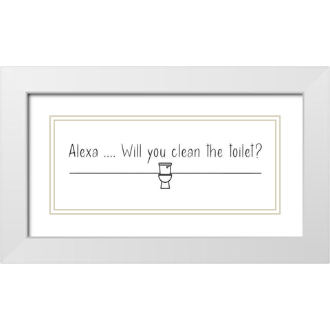 Alexa ... White Modern Wood Framed Art Print with Double Matting by Jill, Susan