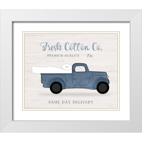 Fresh Cotton White Modern Wood Framed Art Print with Double Matting by Carpentieri, Natalie