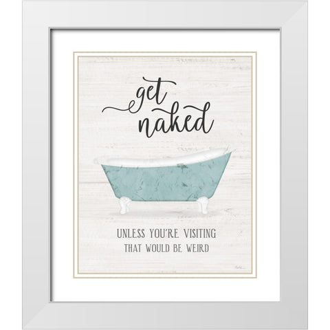 Get Naked White Modern Wood Framed Art Print with Double Matting by Carpentieri, Natalie