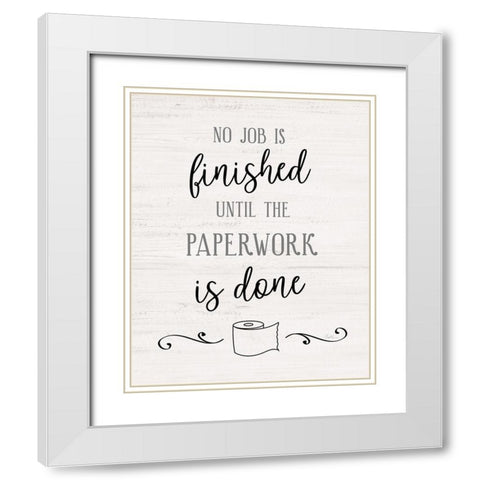 Paperwork White Modern Wood Framed Art Print with Double Matting by Carpentieri, Natalie