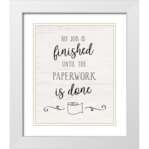 Paperwork White Modern Wood Framed Art Print with Double Matting by Carpentieri, Natalie