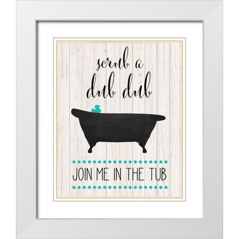 Join Me White Modern Wood Framed Art Print with Double Matting by Santiago, Daniela