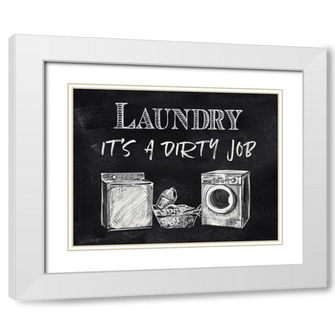 Dirty Job White Modern Wood Framed Art Print with Double Matting by Knutsen, Conrad