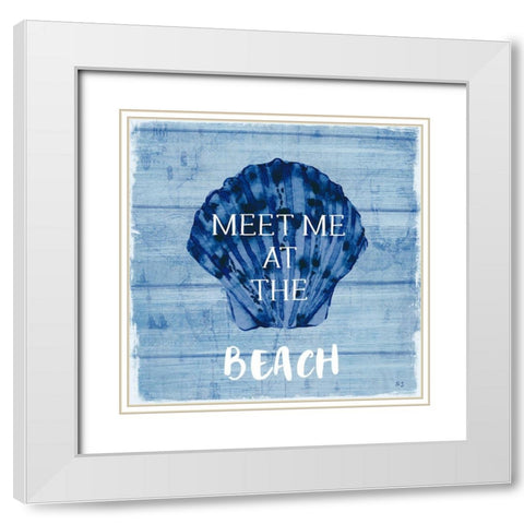 At the Beach White Modern Wood Framed Art Print with Double Matting by Jill, Susan