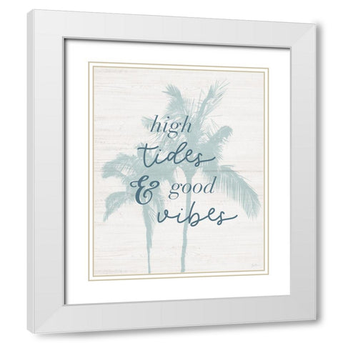 High Tides White Modern Wood Framed Art Print with Double Matting by Carpentieri, Natalie