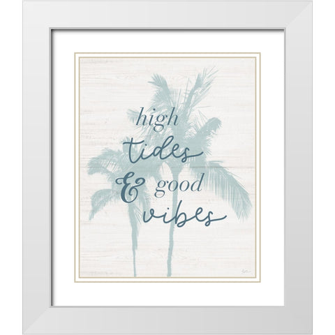 High Tides White Modern Wood Framed Art Print with Double Matting by Carpentieri, Natalie