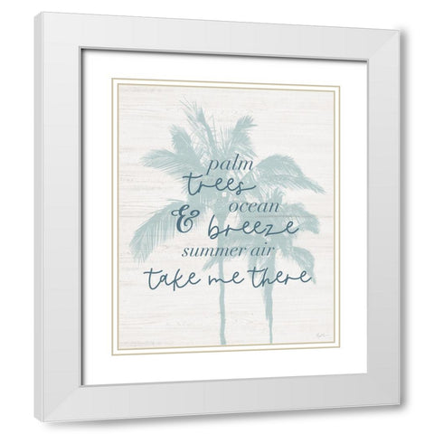 Take Me There White Modern Wood Framed Art Print with Double Matting by Carpentieri, Natalie