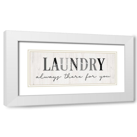 Always There White Modern Wood Framed Art Print with Double Matting by CAD Designs