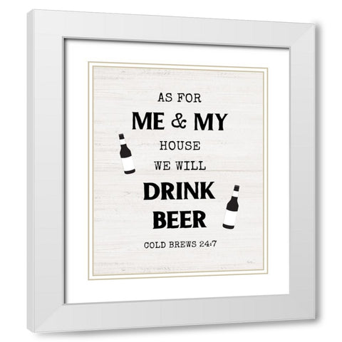 Cold Brews White Modern Wood Framed Art Print with Double Matting by Carpentieri, Natalie