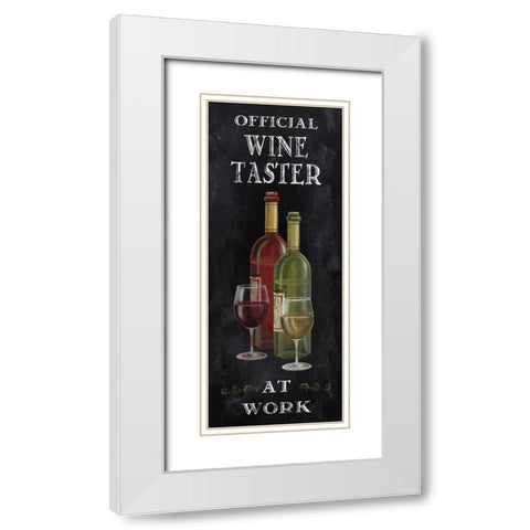 Wine Taster at Work White Modern Wood Framed Art Print with Double Matting by Knutsen, Conrad
