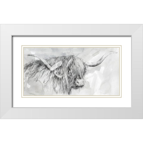 Highland Prince White Modern Wood Framed Art Print with Double Matting by Robinson, Carol