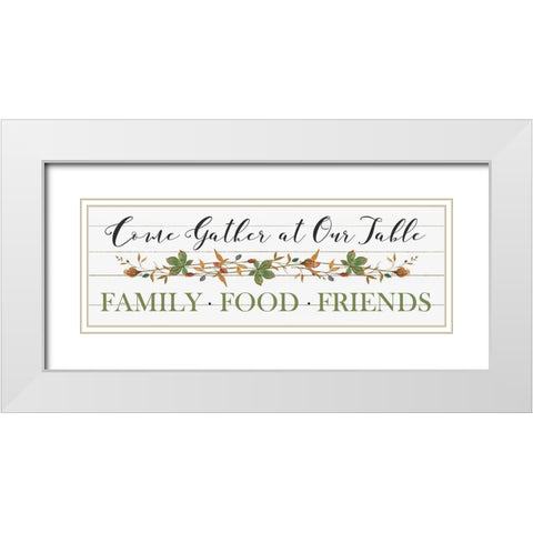Feeding Friends I White Modern Wood Framed Art Print with Double Matting by Robinson, Carol