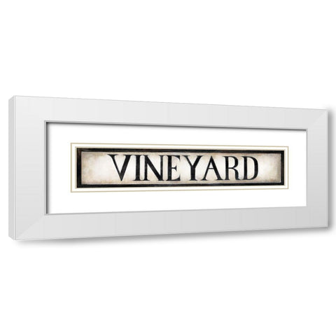 Vintage Vineyard White Modern Wood Framed Art Print with Double Matting by Vollherbst-Lane, Elaine