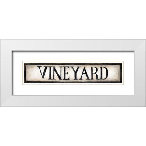 Vintage Vineyard White Modern Wood Framed Art Print with Double Matting by Vollherbst-Lane, Elaine