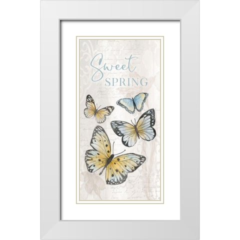 Sweet Spring White Modern Wood Framed Art Print with Double Matting by Tava Studios