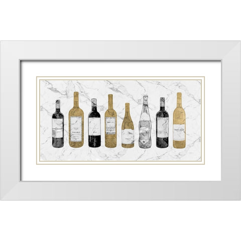 Glam Wine Bar White Modern Wood Framed Art Print with Double Matting by Carpentieri, Natalie