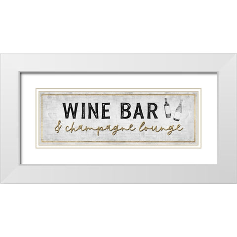 Champagne Lounge White Modern Wood Framed Art Print with Double Matting by Carpentieri, Natalie