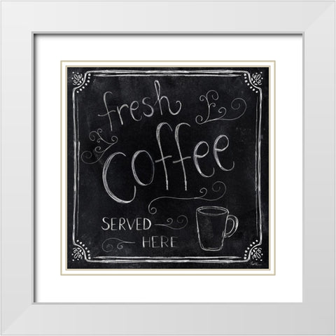 Fresh Coffee White Modern Wood Framed Art Print with Double Matting by Carpentieri, Natalie