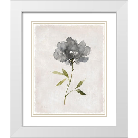Botanical Beauty I White Modern Wood Framed Art Print with Double Matting by Robinson, Carol