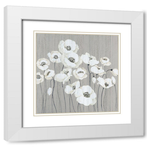Cottage Whites White Modern Wood Framed Art Print with Double Matting by Tava Studios