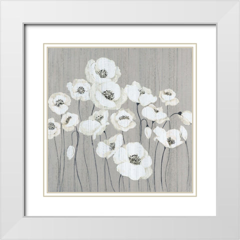 Cottage Whites White Modern Wood Framed Art Print with Double Matting by Tava Studios